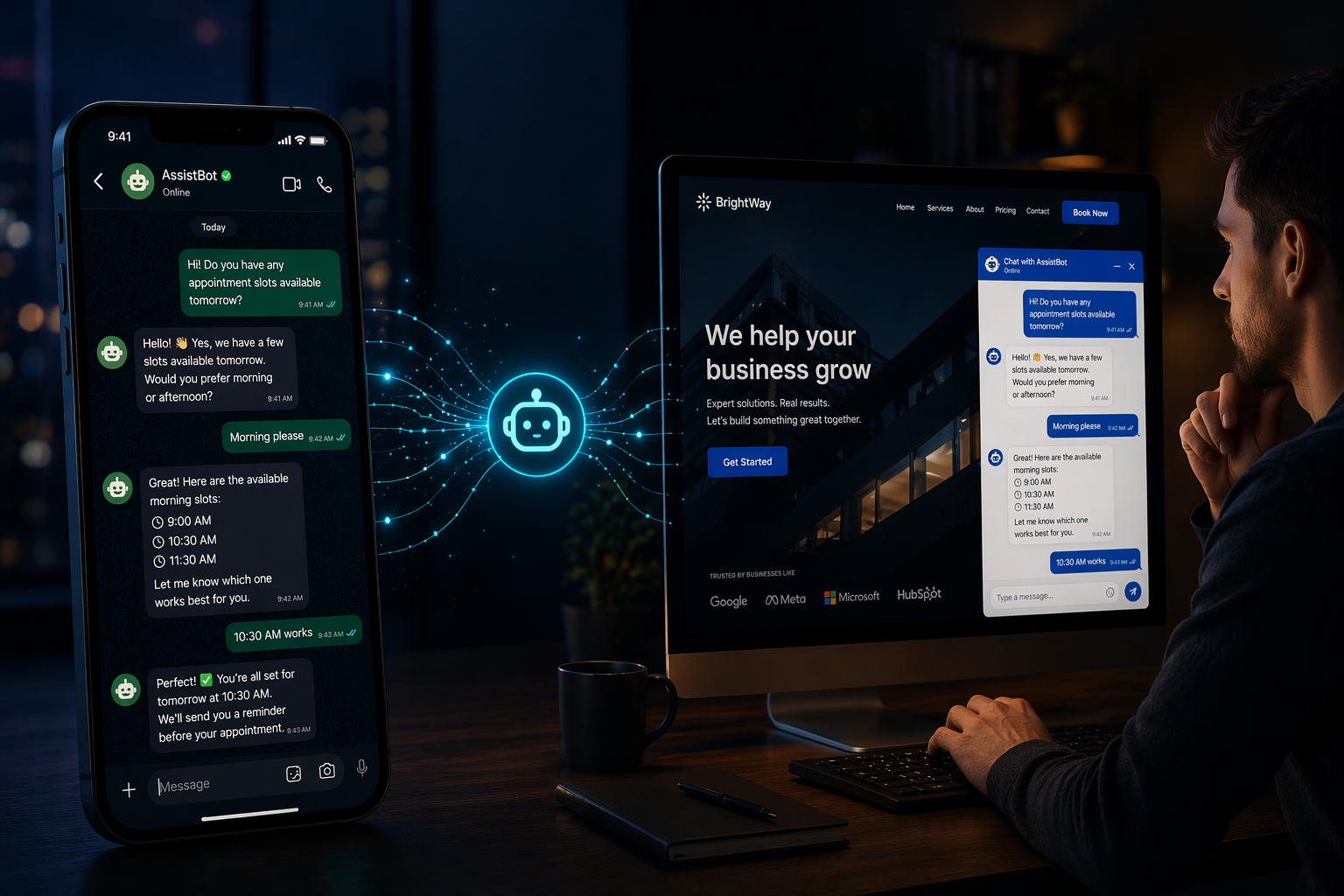 WhatsApp chatbot and AI voice agents for Cape Town businesses - WRIGHTSAI